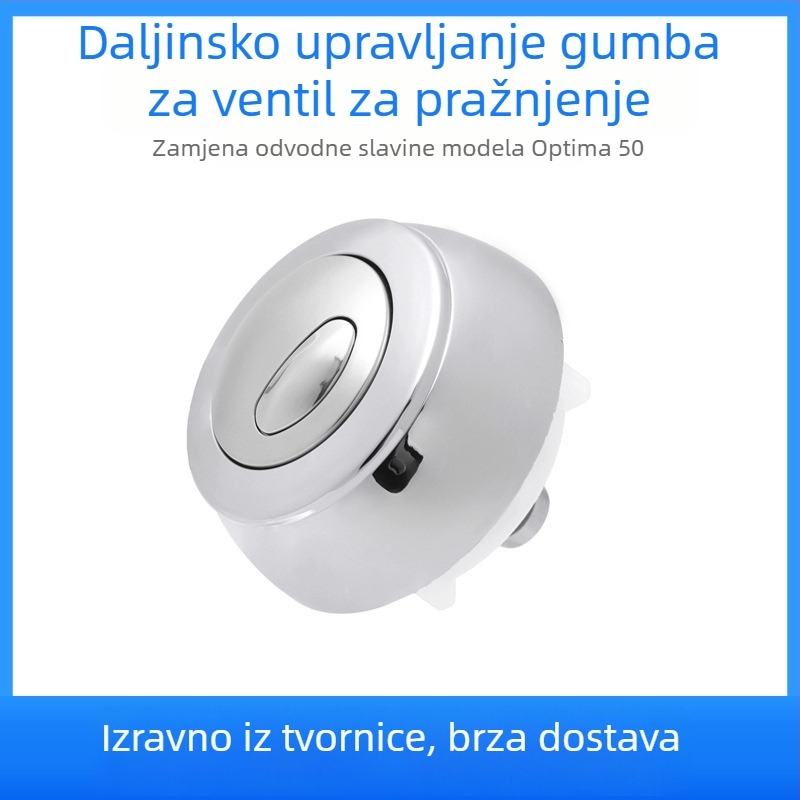 Gumb za ispiranje toaleta Optima 50, francuskog stila, kabelsko upravljanje, dvostruki gumb, ABS