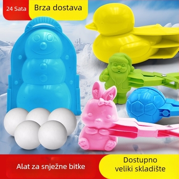 Klip za snježne kuglice u obliku patke; plastična konstrukcija, mrežasto pakiranje, za dob 7–14 godina (Plastika; Mrežasto pakiranje; Uzrast 7–14)