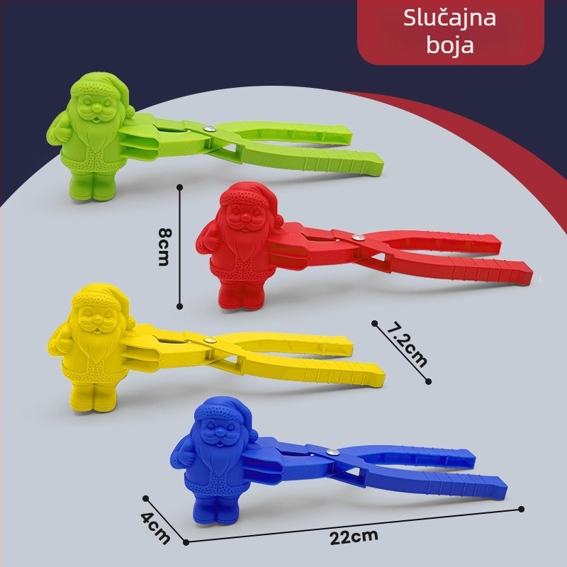 Klip za snježne kuglice u obliku patke; plastična konstrukcija, mrežasto pakiranje, za dob 7–14 godina (Plastika; Mrežasto pakiranje; Uzrast 7–14)