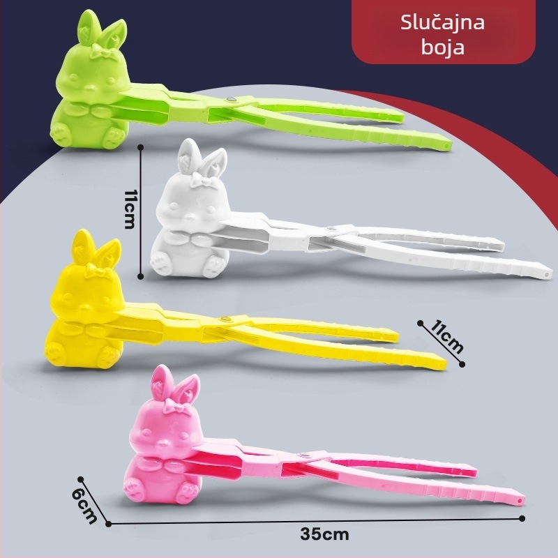 Klip za snježne kuglice u obliku patke; plastična konstrukcija, mrežasto pakiranje, za dob 7–14 godina (Plastika; Mrežasto pakiranje; Uzrast 7–14)