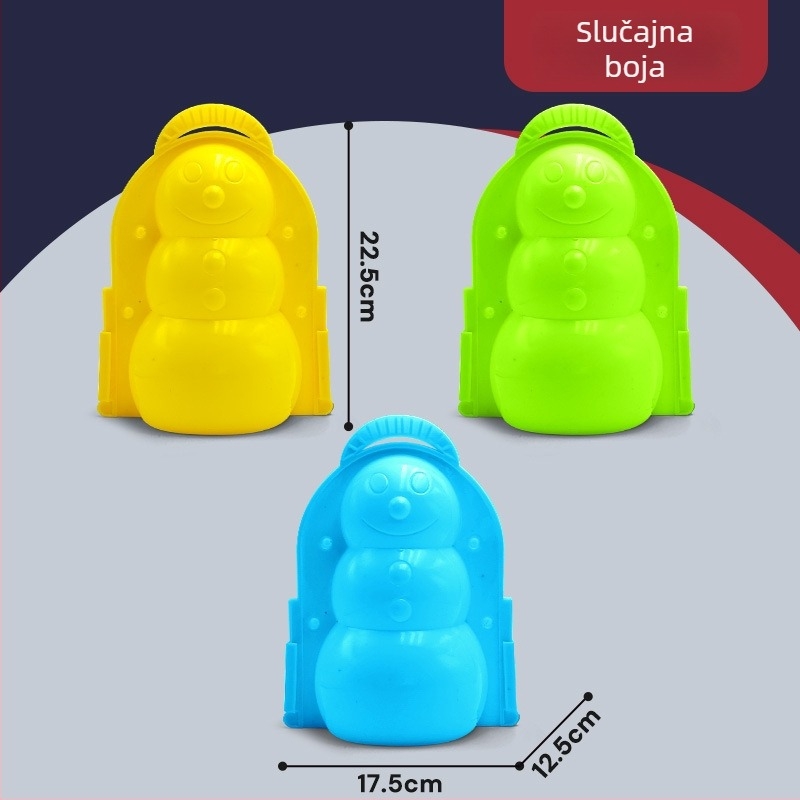 Klip za snježne kuglice u obliku patke; plastična konstrukcija, mrežasto pakiranje, za dob 7–14 godina (Plastika; Mrežasto pakiranje; Uzrast 7–14)