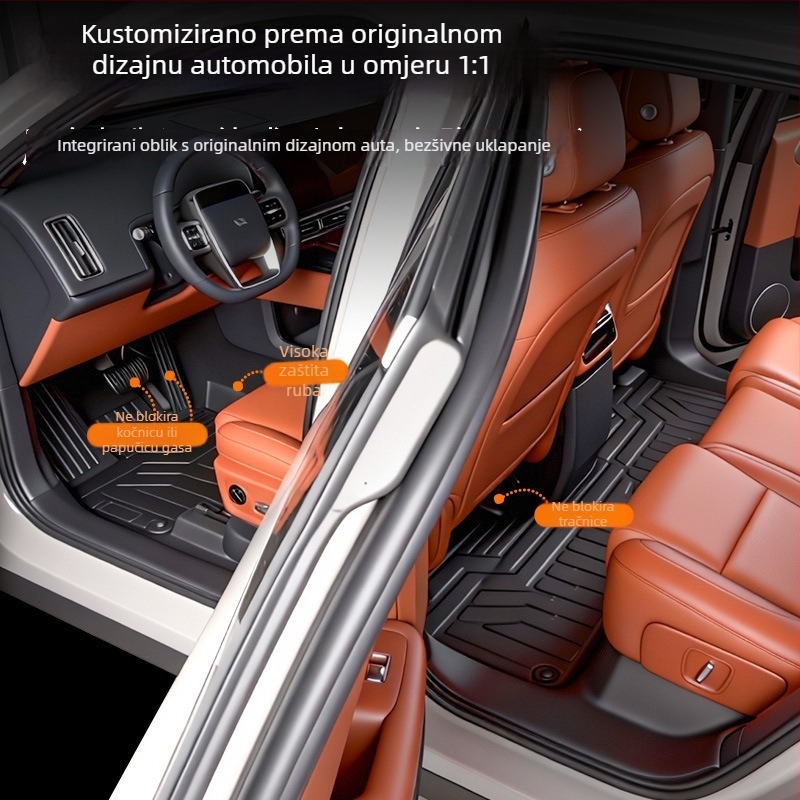 TPE prostirke za Li Auto i6 2025, prilagođene za vozilo, prilagodljiva obrada, mogućnost ispisa logotipa