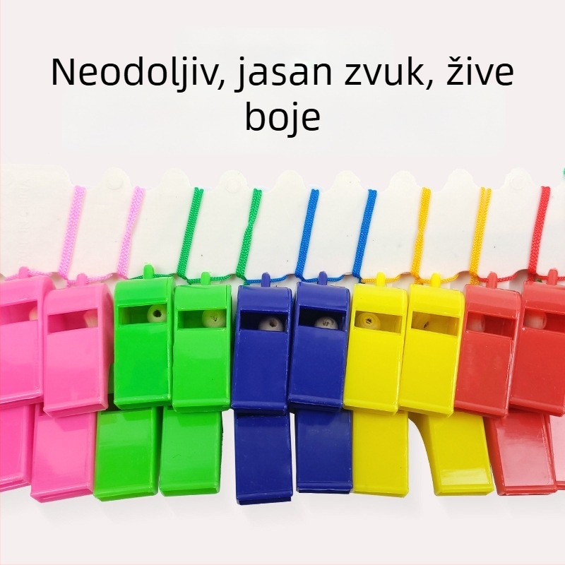 Piskaljka od metalo-plastičnog materijala za djecu – sportska pištaljka, paket 10 kom, pogodna za košarku, trčanje, stolni tenis i badminton