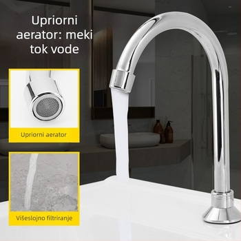 Slavina s pedalom za umivaonik, ugrađena ispod ploče — keramičko jezgro ventila, tijelo od cinkove legure, 20 mm ulaz/izlaz, model 05262212 (Keramičko jezgro ventila; Tijelo od cinkove legure; Ugradnja ispod ploče; 20 mm ulaz/izlaz; Model 05262212)