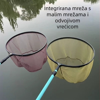 Glava mreže za ribolov — ultralagana, brza sušenja, anti-zakačivanje, zamjenjiva tkanina, za ribolov u crnim jamama