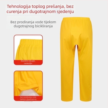 Reflektirajući kišni set za odrasle: vodootporni kaput za kišu, kišobran i hlače za kišu (odvojeni komadi) za dostavu električnim vozilom