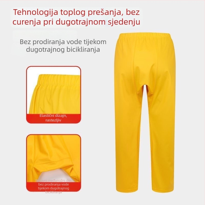 Reflektirajući kišni set za odrasle: vodootporni kaput za kišu, kišobran i hlače za kišu (odvojeni komadi) za dostavu električnim vozilom