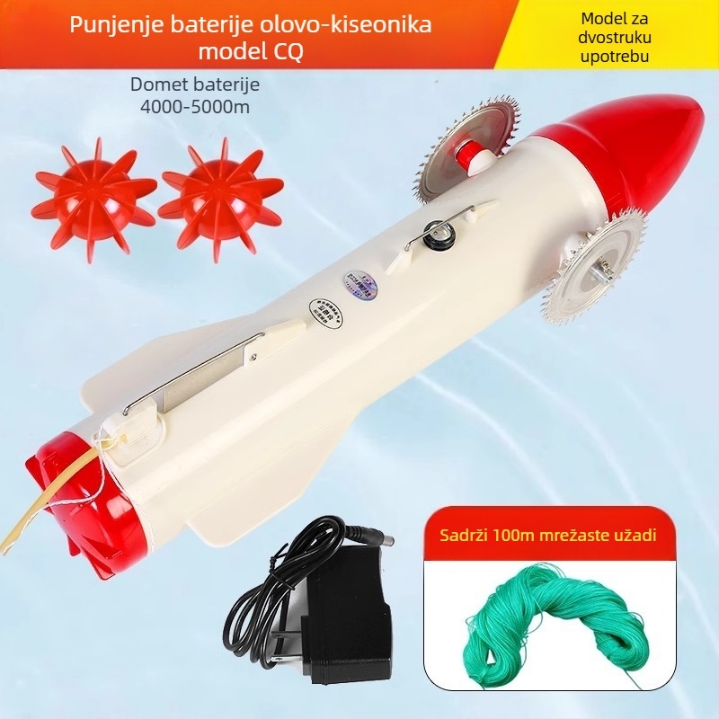 Daljinski upravljani uređaj za postavljanje mreže i prolaženje niti ispod leda, plastični
