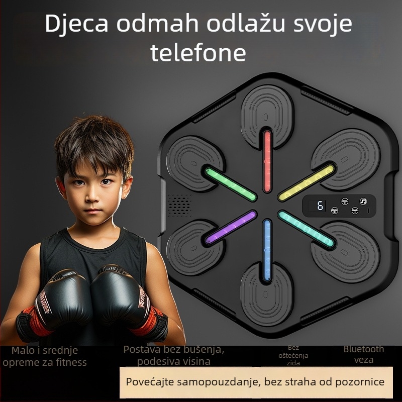 Inteligentni kućni boksački trener sa zvukom za djecu i odrasle — zidna meta za Taekwondo i Sanda