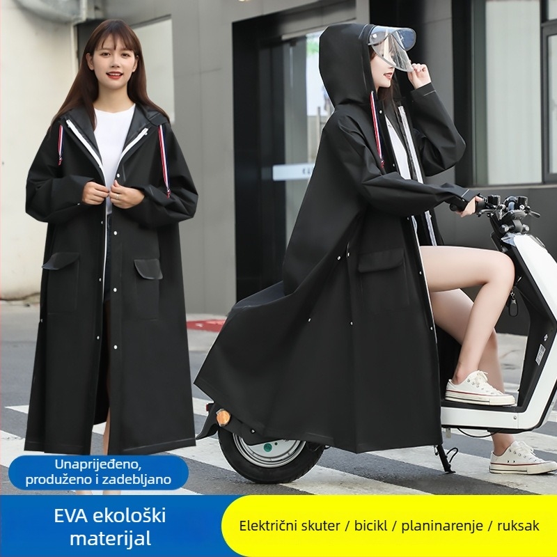Pončo za kišu za odrasle, za motocikle i električna vozila, 4-u-1 funkcija, EVA tkanina, 450 g, univerzalni kišni stil