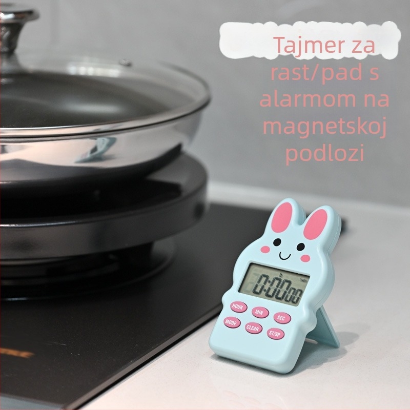 Crtić digitalni mjerač vremena s LCD prikazom, elektroničkim pogonom, alarmom i kronografom, plastično kućište