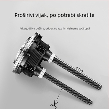 Toaletni gumb, ABS materijal, moderan minimalistički stil, pritisak