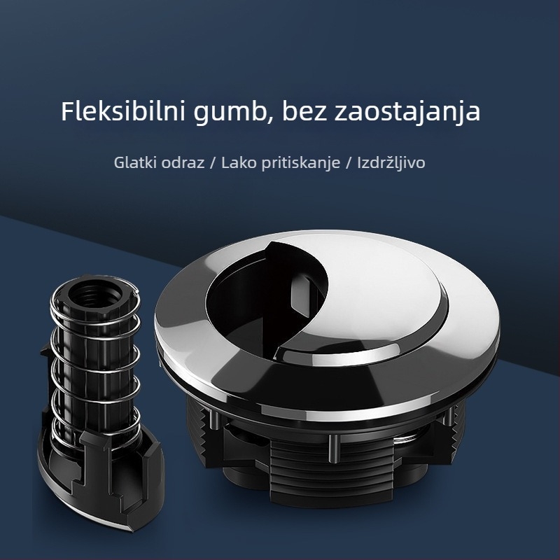 Toaletni gumb, ABS materijal, moderan minimalistički stil, pritisak