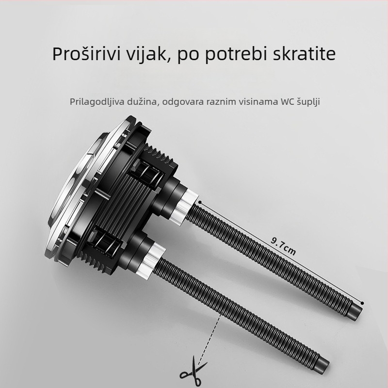 Toaletni gumb, ABS materijal, moderan minimalistički stil, pritisak