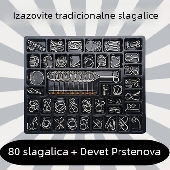 Luban lock puzzle (devet spojnika) za razvoj inteligencije – materijal plastika – dobna skupina 0–3 godina – nema DIY