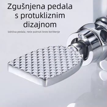 Ventil za ispiranje s pedalom za WC, model 90° zavoj, vrijeme ispiranja 3–8 s, promjer izlaza 1 inč, tlak vode 0.1–1.0 MPa