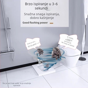 Ventil za ispiranje s pedalom za WC, model 90° zavoj, vrijeme ispiranja 3–8 s, promjer izlaza 1 inč, tlak vode 0.1–1.0 MPa