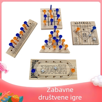 Drvena dječja logička igra: Luban lock, puzzle, mini golf i tradicionalna šahovska igra (materijal: drvo; dobna skupina: 7-14 godina; tip: šahovska igra; značajka: puzzle)