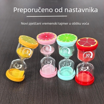 Sat pijeskom s voćnim makaronima, ručno puzano staklo visoke borosilikat, brend YIECGY, pastoralni stil