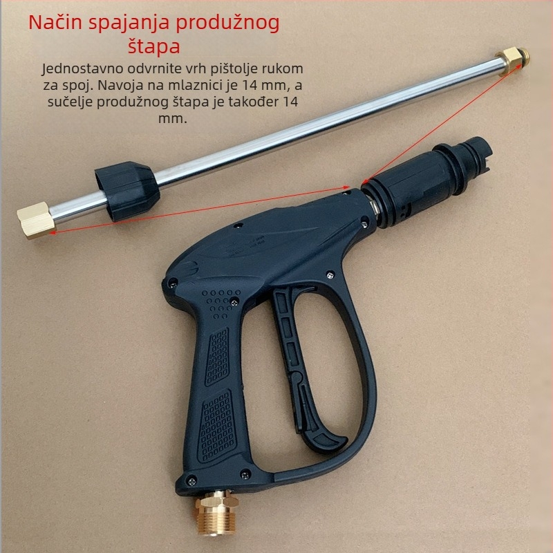 Pistol za visoki tlak s produžnim štapom, tip 380/55/58, inženjerske plastike