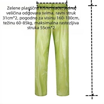 Odrasle PVC kišne hlače, vodootporne i otporne na habanje, za motocikle i vožnju biciklom, PVC tkanina 0,40