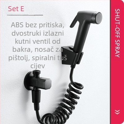 Set tuš-pistolj za bidet s pojačalom za WC — ABS, bez izlaza vode pod pritiskom, višestruka namjena: čišćenje poda, WC-a i balkona