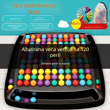 Edukativna društvena igra s 80 perlica za djecu — treniranje koncentracije, interakcija roditelj-dijete, plastična konstrukcija, uzrast 4–14 godina