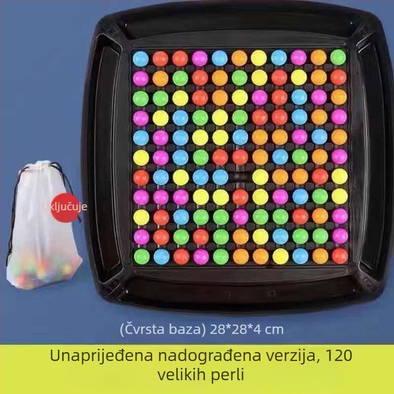 Edukativna društvena igra s 80 perlica za djecu — treniranje koncentracije, interakcija roditelj-dijete, plastična konstrukcija, uzrast 4–14 godina