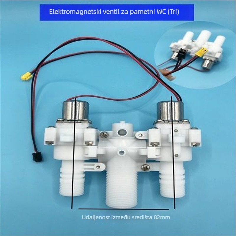Kućni pametni WC s integriranim sustavom ispiranja, impulzni ventil i solenoid ventil — Marka Hcjw/Hengmijia