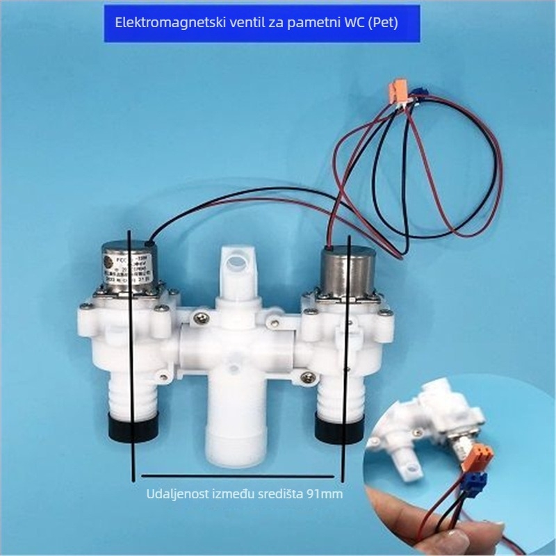 Kućni pametni WC s integriranim sustavom ispiranja, impulzni ventil i solenoid ventil — Marka Hcjw/Hengmijia