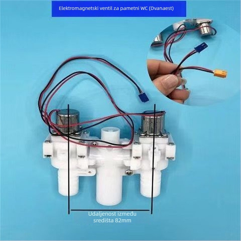 Kućni pametni WC s integriranim sustavom ispiranja, impulzni ventil i solenoid ventil — Marka Hcjw/Hengmijia