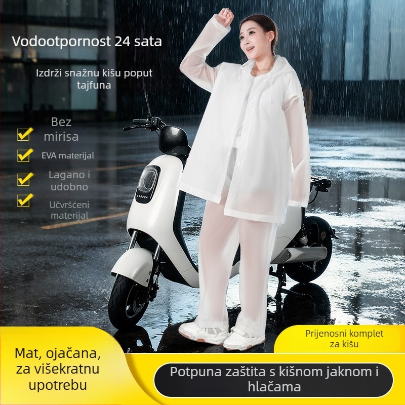 Jinyao Podijeljeni kišobran-pončo za odrasle, EVA tkanina, uobičajene debljine, mogućnost tiska logotipa