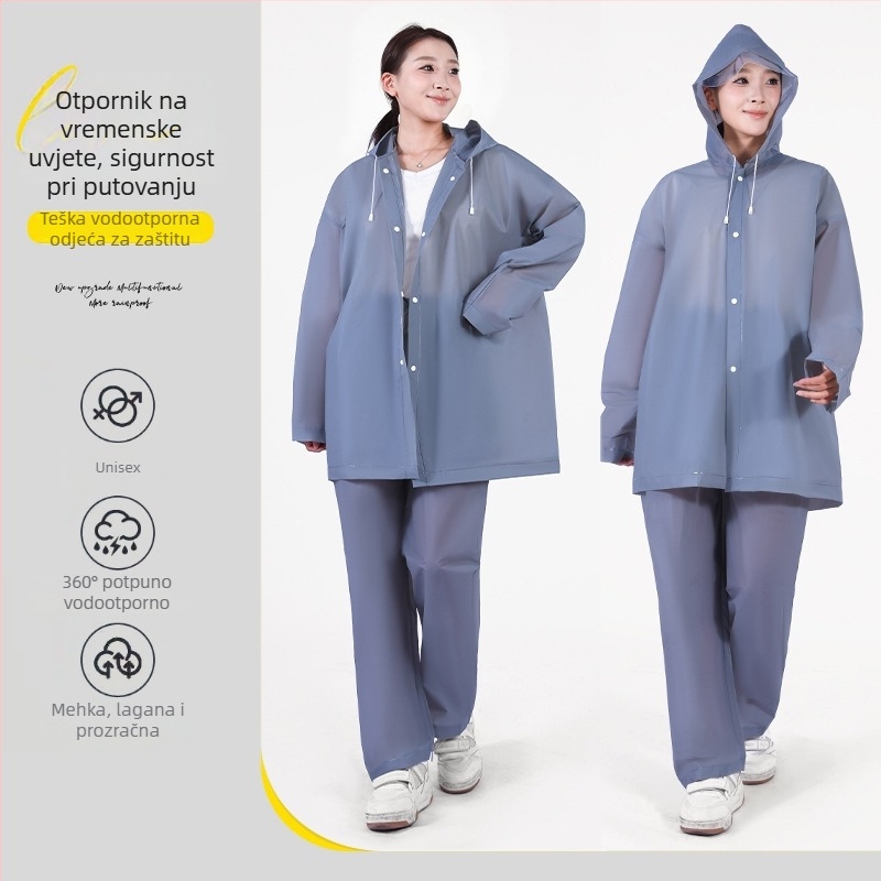 Jinyao Podijeljeni kišobran-pončo za odrasle, EVA tkanina, uobičajene debljine, mogućnost tiska logotipa