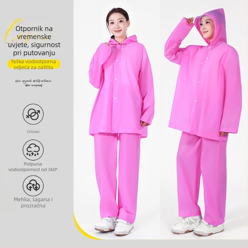 Jinyao Podijeljeni kišobran-pončo za odrasle, EVA tkanina, uobičajene debljine, mogućnost tiska logotipa