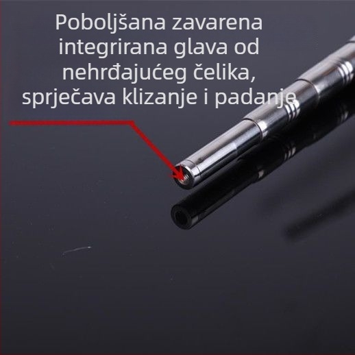 Nehrđajući čelični teleskop štap za branje voća, podesiv i izvučen, pogodan za ribarsko koplje, štap za betel orašice i čepove borova, debljina 0,8 mm