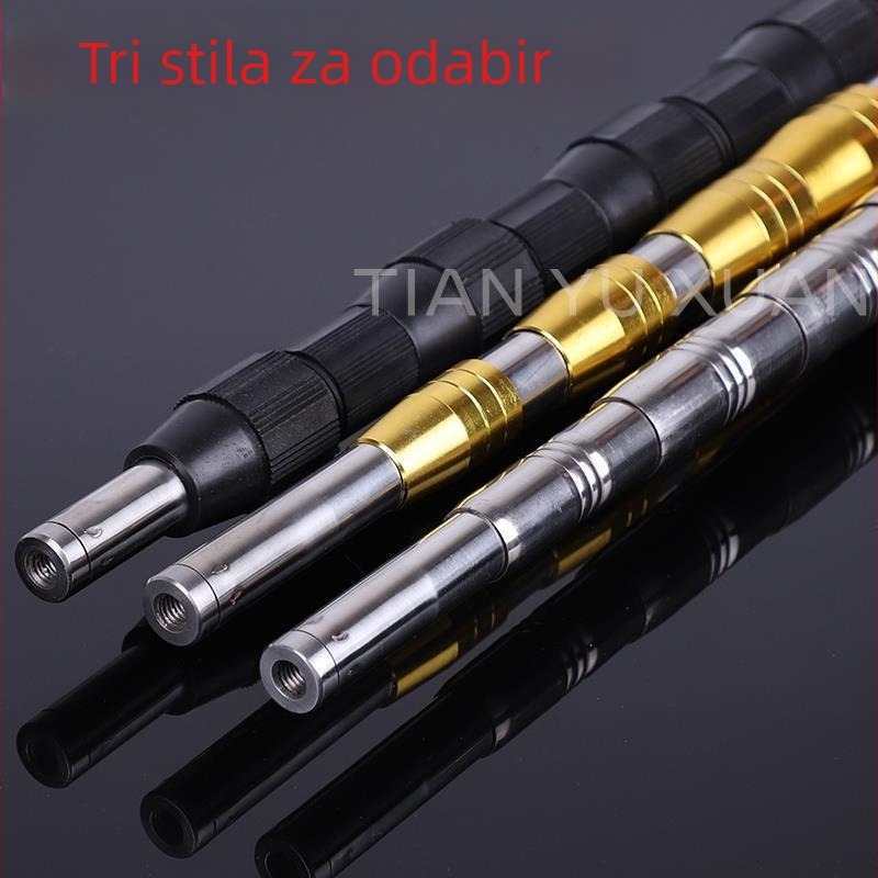 Nehrđajući čelični teleskop štap za branje voća, podesiv i izvučen, pogodan za ribarsko koplje, štap za betel orašice i čepove borova, debljina 0,8 mm