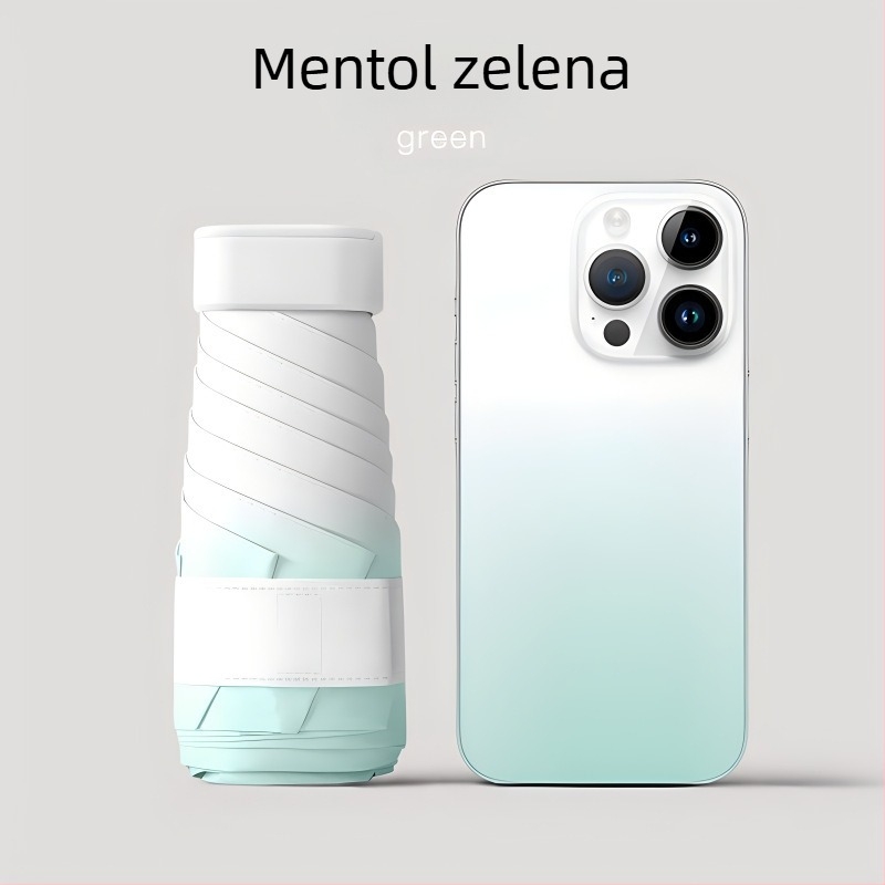 Petokraki sklopivi kišobran s gradientnim uzorkom; ultra lagan, UV zaštita UPF>30; tkanina 190T; 6 rebara od vlakana; drška od plastike; ručno otvaranje; težina 0.4 kg