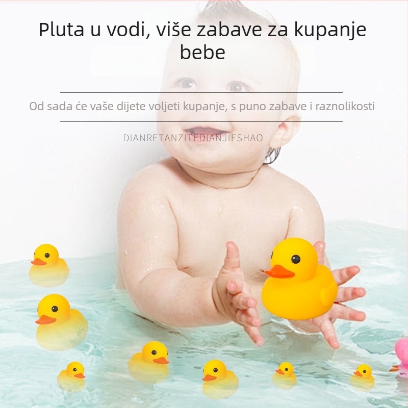 Vinilna patkica za kupanje – pritisni i vrišti funkcija, materijal vinil, za djecu 4–6 godina