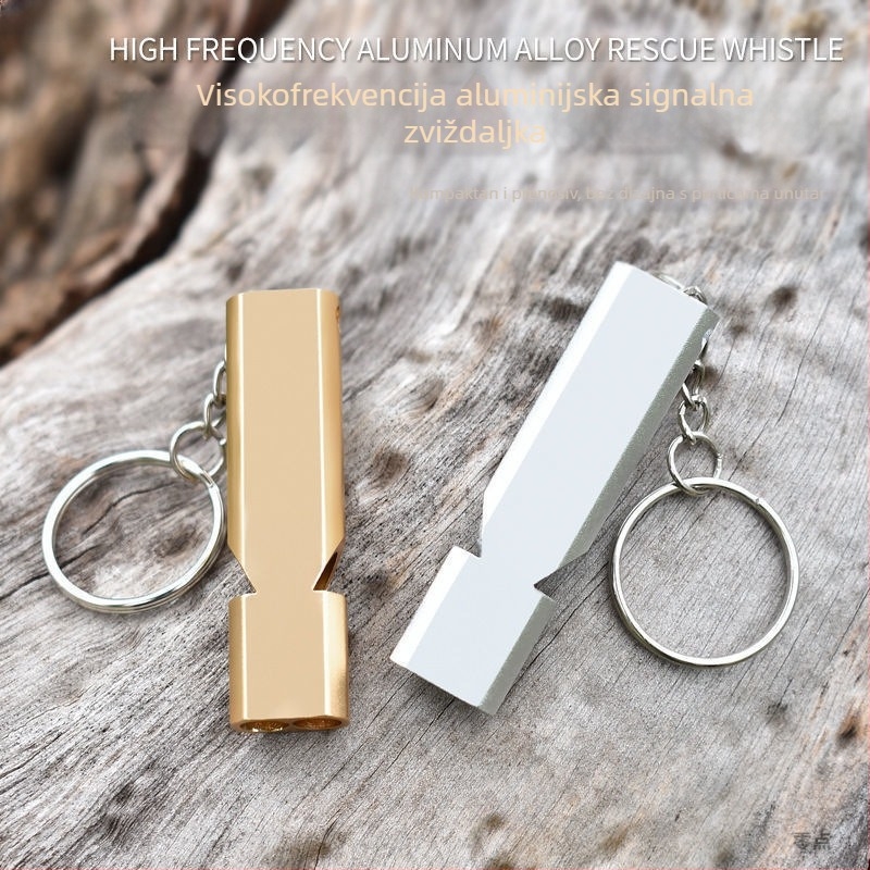 Piskalica za preživljavanje za vanjsku upotrebu, dvostruko cijevna, aluminijska legura, prenosna, visoke frekvencije