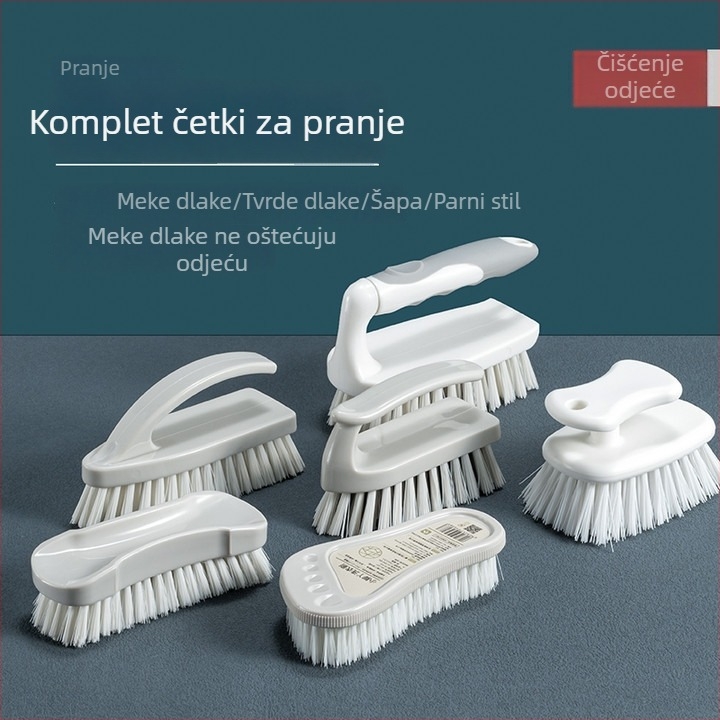 Set četkica za čišćenje s držalom za obuće, ovratnik, podove i spojeve pločica — PP materijal, Sen, 60 komada u kartonu