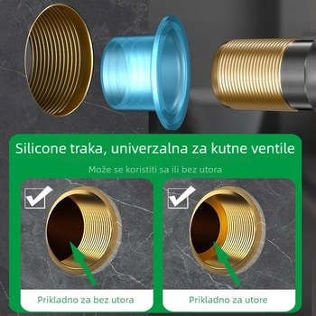 Silikonski brtveni prsten za slavinu i kutni ventil, nepropusni, otporan na visoke temperature, spoj za vodovodni sustav