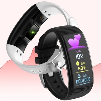 Pametna narukvica C5plus s obavijestima, dizanje za osvjetljenje zaslona, brojač koraka, multisport praćenje zdravlja i upravljanje glazbom; trajanje baterije 7–14 dana, USB punjenje, vodootpornost, Android kompatibilan.