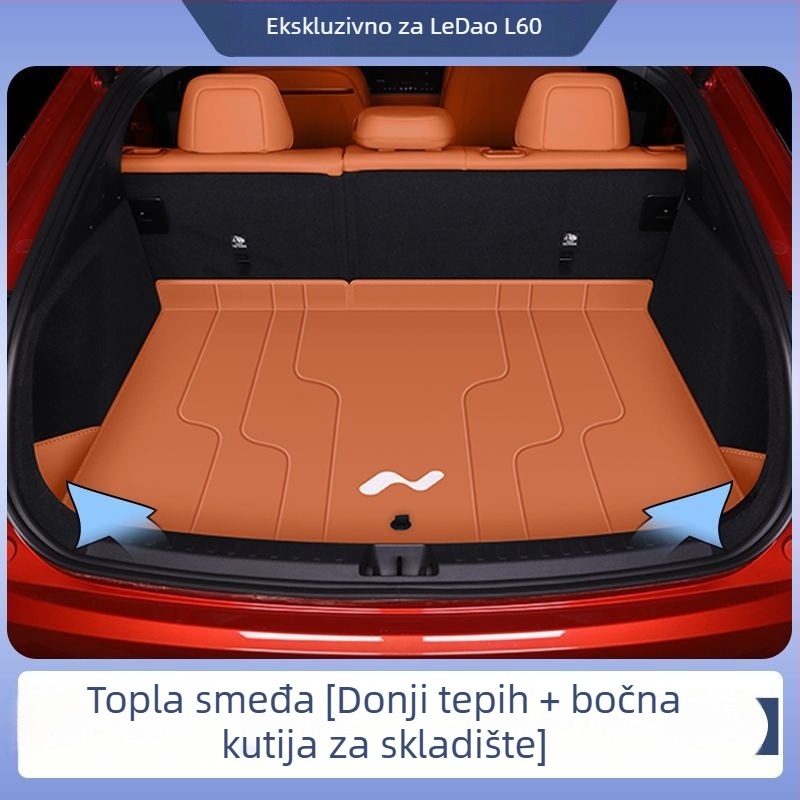 Ledao L60 Surround mat za prtljažnik za Ford, dodatak unutarnjoj dekoraciji automobila, sveobuhvatnog stila, bez prilagodbi