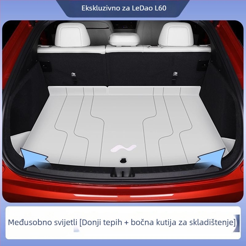 Ledao L60 Surround mat za prtljažnik za Ford, dodatak unutarnjoj dekoraciji automobila, sveobuhvatnog stila, bez prilagodbi