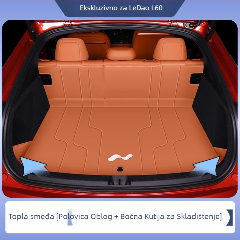 Ledao L60 Surround mat za prtljažnik za Ford, dodatak unutarnjoj dekoraciji automobila, sveobuhvatnog stila, bez prilagodbi
