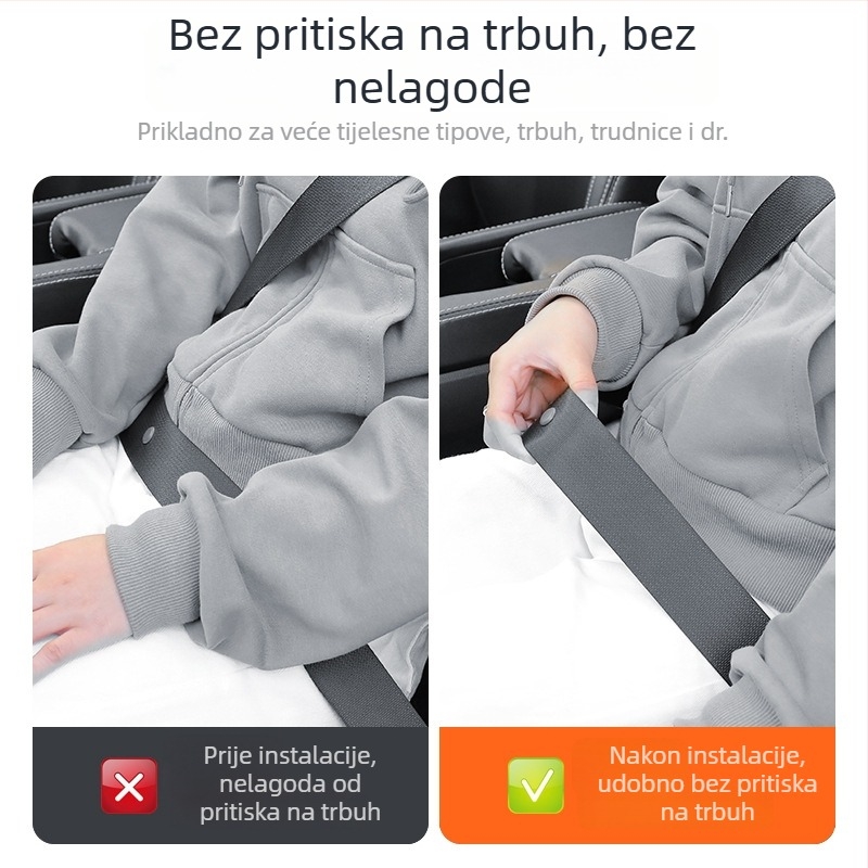 Klip sigurnosnog pojasa za automobil s prilagodljivim elastičnim dijelom za trudnice, model 020, plastika, Tumbler marka