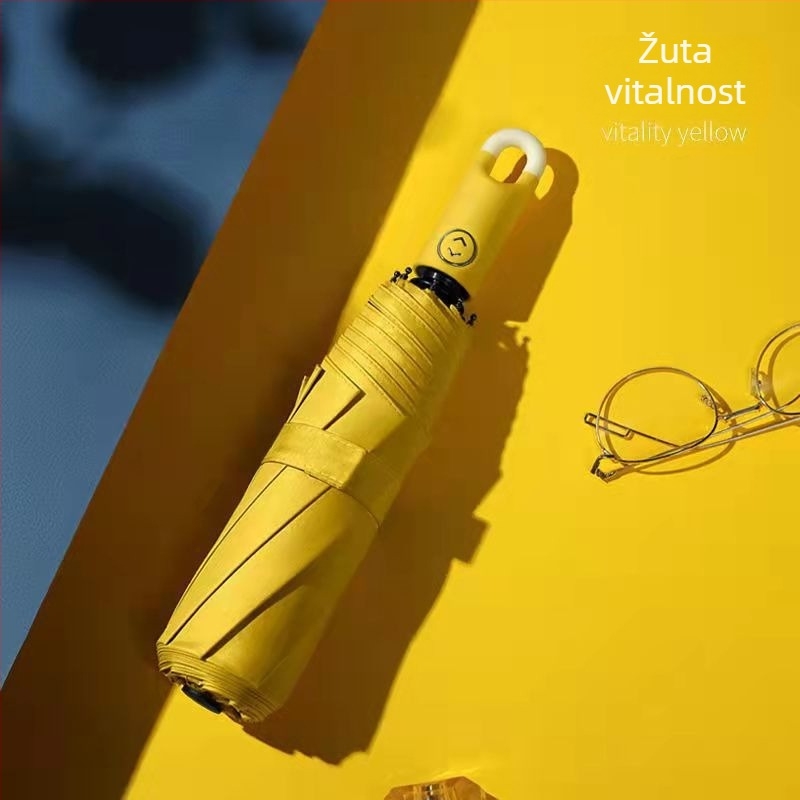 Kreativni sklopivi kišobran s kukom u obliku donuta za sunce i kišu, UV zaštita, UPF 50+