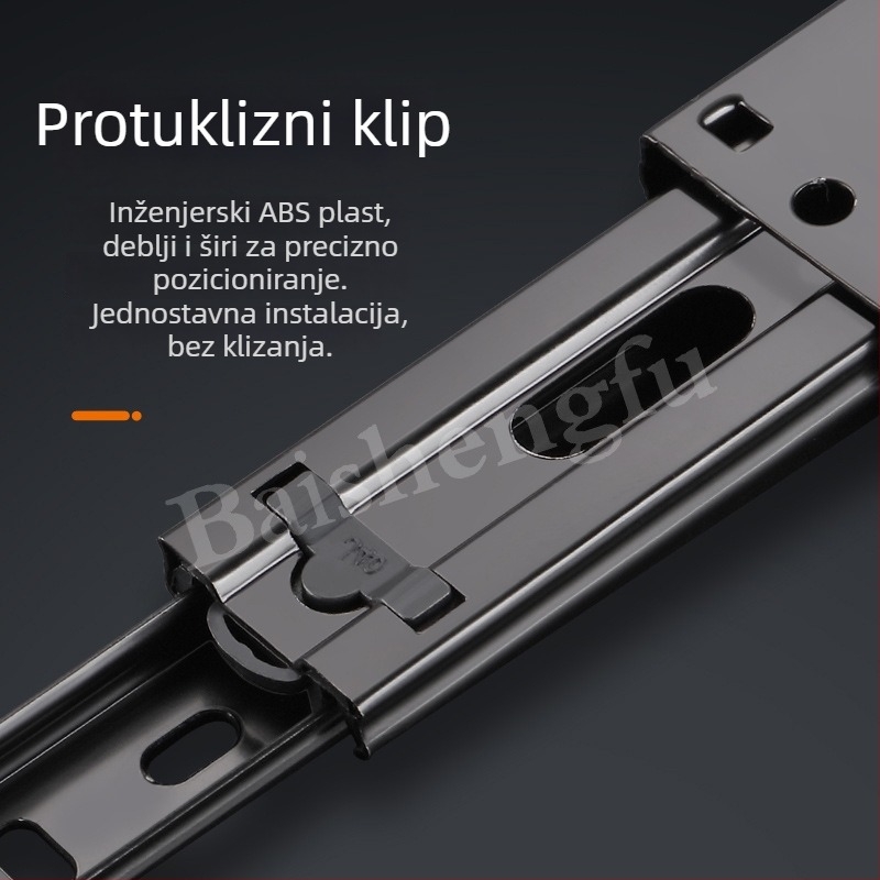 Šina za ladicu, hladno valjani čelik, elektroplatinirani završni sloj, Bai shengfu, lagani luksuzni stil