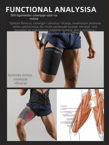 VBOSI Zaštitne listove Leggings za odrasle – najlon, pogodne za trčanje, košarku, dizanje utega, čučnjeve