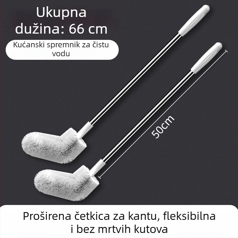 Četka za kantu za čišćenje dispenser vode za flaširanu i mineralnu vodu, s 360° dugom ručkom